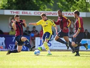 Images Dated 3rd July 2013: Steven Davies Scores in Bristol City's Pre-Season Victory Against Ashton and Backwell United