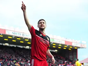 Framed Print : Steven Davies Scores the Equalizer: A Championship Battle between Bristol City and Ipswich Town, January 2013