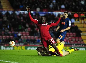 Steven Davies Scores Penalty for Bristol City after Albert Adomah Foul by Matthew Gilks (Championship Match, November 2012)