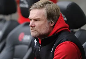 Framed Print : Steven Pressley Faces Off Against Bristol City at Ricoh Arena - Football Rivalry