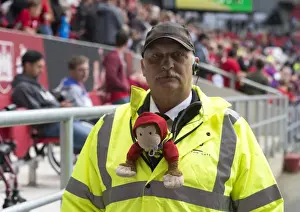 Bristol City V Birmingham City Prints: Steward at Ashton Gate: Tension Builds during Bristol City vs Birmingham City Championship Match (May 7)