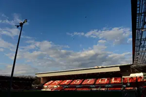 Bristol City V Rotherham United Prints: A Sweeping View of the East Stand: Bristol City vs Rotherham United at Ashton Gate Stadium
