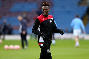 Images Dated 28th January 2017: Tammy Abraham of Bristol City Warming Up Ahead of Burnley Clash