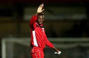 Adams Park Prints: Tammy Abraham Celebrates as Bristol City Triumphs Over Wycombe Wanderers in EFL Cup