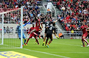 Tammy Abraham Faces Off Against Ciaran Clark in Intense Moment at Ashton Gate: Bristol City vs Newcastle United, 2016