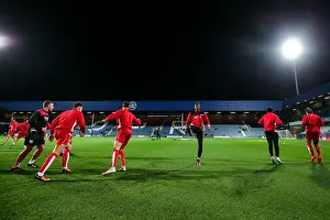 Loftus Road Prints: Tammy Abraham Gears Up: Bristol City Star's Intense Warm-Up Before QPR Clash