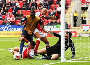 Rotherham V Bristol City Prints: Tammy Abraham in Goal Mouth Scramble: Rotherham United vs. Bristol City Championship Clash