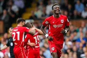 Tammy Abraham and Luke Freeman Celebrate as Bristol City Takes 2-0 Lead Over Fulham
