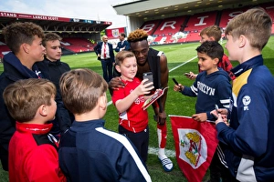 Bristol City V Birmingham City Prints: Tammy Abraham Meets Young Fans