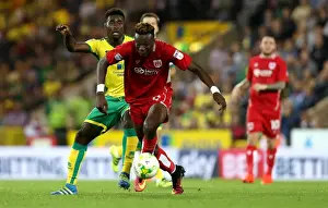 Norwich City V Bristol City Prints: Tammy Abraham Outmaneuvers Alexander Tettey: Norwich City vs