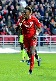 Bristol City V Reading Prints: Tammy Abraham Scores Penalty to Secure 2-0 Lead for Bristol City against Reading