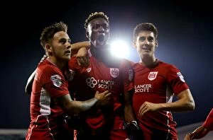 Images Dated 21st September 2016: Tammy Abraham Scores the Winning Goal for Bristol City against Fulham in EFL Cup