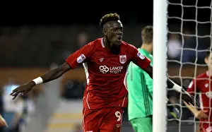 Framed Print : Tammy Abraham Scores the Winning Goal: Bristol City Triumphs in the EFL Cup at Fulham Framed Print : Tammy Abraham Scores the Winning Goal: Bristol City Triumphs in the EFL Cup at Fulham