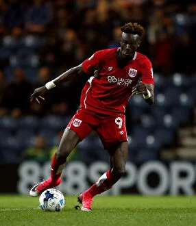 Images Dated 4th April 2017: Tammy Abraham Sparks Bristol City's Attack Against Preston North End, April 2017