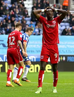 Wigan Athletic V Bristol City Prints: Tammy Abraham's Disappointment: A Missed Opportunity for Bristol City at Wigan Athletic