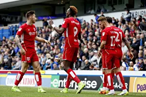 Blackburn Rovers V Bristol City Prints: Tammy Abraham's Epic Goal Celebration: A Thrilling Moment at Ewood Park (Sky Bet Championship: Blackburn Rovers vs)