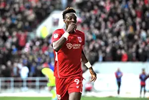 Bristol City V Reading Prints: Tammy Abraham's Euphoric Goal Celebration: Astonishing Moment at Ashton Gate - Bristol City vs