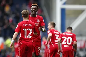 Blackburn Rovers V Bristol City Prints: Tammy Abraham's Euphoric Goal: Historic First for Bristol City at Ewood Park (April 17)