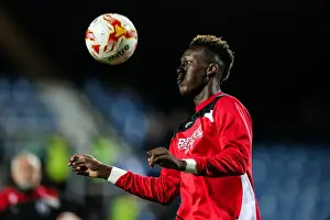 Loftus Road Prints: Tammy Abraham's Focused Warm-Up: Gearing Up for QPR Clash