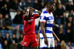 Loftus Road Prints: Tammy Abraham's Frustration: Wide Shot for Bristol City at Loftus Road