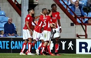 Images Dated 23rd August 2016: Tammy Abraham's Game-Winning Goal: Scunthorpe United vs. Bristol City, 2016