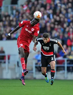 Framed Print : Tammy Abraham's Header: A Pivotal Moment in Bristol City vs. Nottingham Forest (Sky Bet Championship, 1st October 2016)