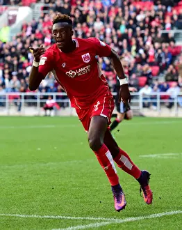 Bristol City V Nottingham Forest Prints: Tammy Abraham's Thrilling Goal Celebration: Bristol City vs