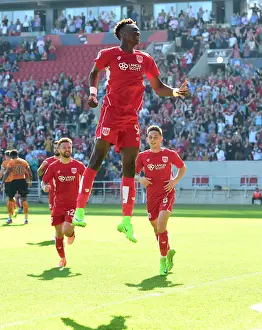 Bristol City V Wolverhampton Wanderers Prints: Tammy Abraham's Thrilling Goal: Historic Upset Win for Bristol City over Wolverhampton Wanderers (08-04-2017)