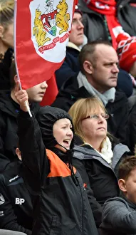 Bristol City V Cardiff Prints: Tense Atmosphere: Bristol City vs. Cardiff City at Ashton Gate Stadium, March 2016