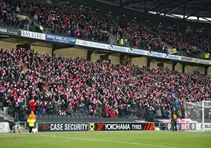 MK Dons V Bristol City Fans Prints: Five Thousand Strong: Bristol City Fans Unite at Stadium MK