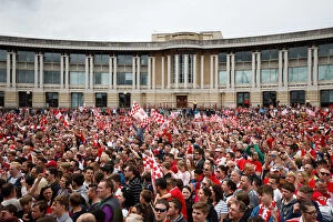 Images Dated 4th May 2015: Thousands Celebrate: Bristol City's Double Title Victory Parade - Champions of League 1