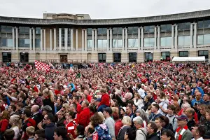 Champions Prints: Thousands Celebrate: Bristol City's Double Title Victory Parade in Lloyds Amphitheatre