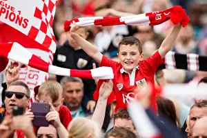 Champions Prints: Thousands Celebrate: Bristol City's Double Title Win and Promotion to Championship