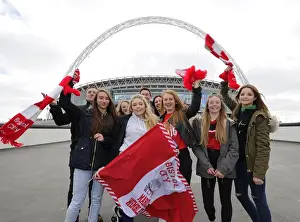 Thousands of Ecstatic Bristol City Fans at Wembley Stadium for Johnstone's Paint Trophy Final