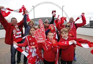 Thousands of Ecstatic Bristol City Fans at Wembley Stadium for Johnstone's Paint Trophy Final