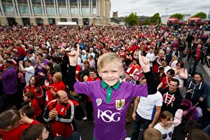 Champions Prints: Thousands of Ecstatic Fans Pack Lloyds Amphitheatre for Bristol City's Championship Promotion Parade