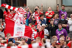 Champions Prints: Thousands of Ecstatic Fans Pack Lloyds Amphitheatre for Bristol City's Championship Promotion Parade