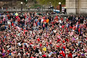 Champions Prints: Thousands Rejoice: Bristol City's Championship Promotion Parade - A Sea of Celebration in Bristol