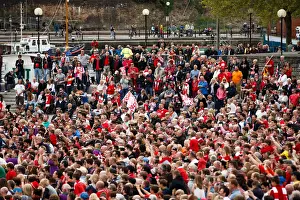 Champions Prints: Thousands Rejoice: Bristol City's Championship Promotion Parade - A Sea of Celebration in Bristol