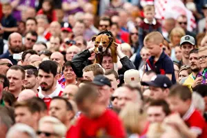 Champions Prints: Thousands Rejoice: Unforgettable Bus Parade - Double Victory