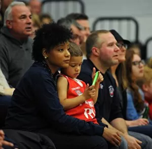 Bristol Flyers v Newcastle Eagles Collection: Thrilling Basketball Showdown: Bristol Flyers vs. Newcastle Eagles - Fans in Full Cheer