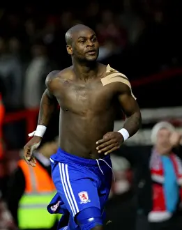 Thrilling Championship Moment: Leroy Lita's Euphoric Goal Celebration for Bristol City vs. Middlesbrough (15/01/2011)