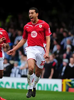 Bristol City V Newcastle Utd Prints: Thrilling Championship Opener: Lewin Nyatanga's Stunner for Bristol City Against Newcastle United (2010)