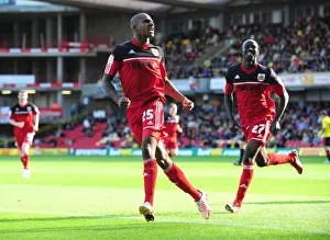 Watford V Bristol City Prints: Thrilling Equalizer: Marvin Elliott Scores for Bristol City at Vicarage Road Stadium against Watford