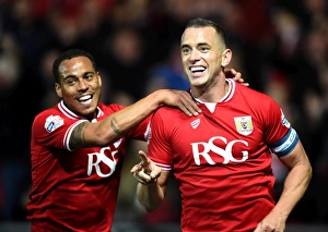 Bristol City V Nottingham Forest Prints: Thrilling Goal Celebration: Aaron Wilbraham Scores for Bristol City Against Nottingham Forest (Sky Bet Championship)