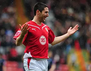 Thrilling Goal Celebration: Bradley Orr's Stunner for Bristol City vs. Nottingham Forest (Championship, 03/04/2010)