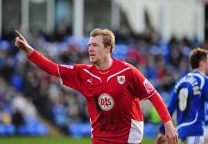 Images Dated 27th March 2010: Thrilling Goal Celebration: David Clarkson's Strike for Bristol City in Peterborough Championship