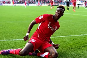 Bristol City V Nottingham Forest Prints: Thrilling Goal Celebration: Tammy Abraham's Sky Bet Championship Stunner at Ashton Gate (2016)