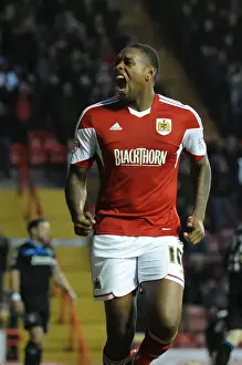 Thrilling Goal: Jay Emmanuel-Thomas's Euphoric Celebration in Bristol City's Sky Bet League One Victory over Stevenage (December 2013)
