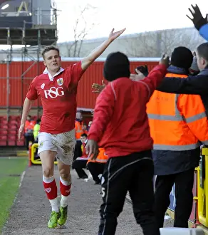Bristol City V Fleetwood Town Prints: Thrilling Goal: Matt Smith Scores for Bristol City against Fleetwood Town in Sky Bet League One